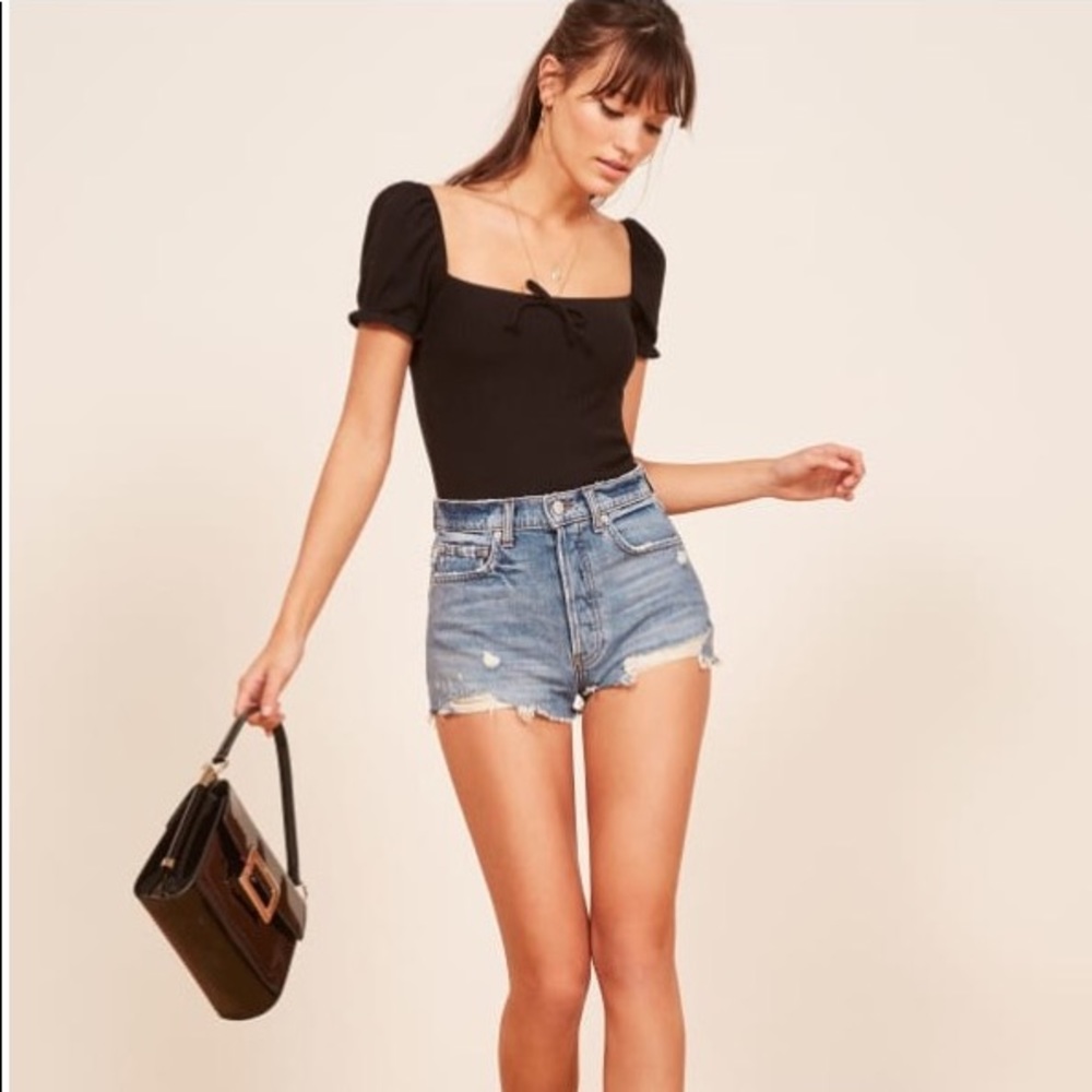 Reformation Dixie High-Waisted Jean Shorts